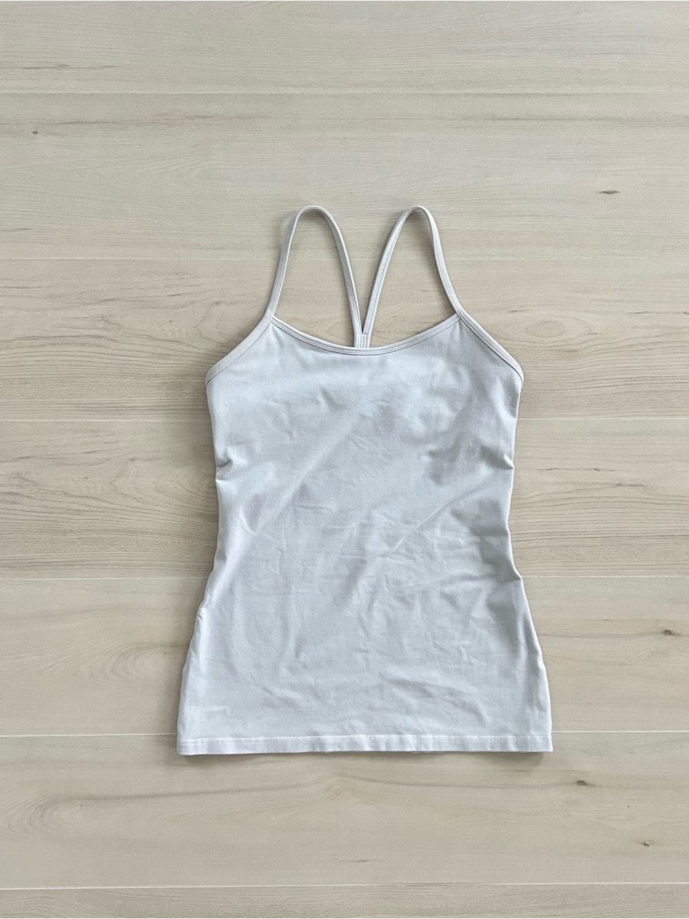 white lululemon flow y tank
